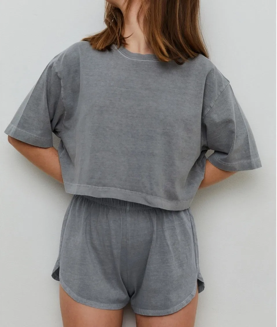 A H Oversized Crop Tee