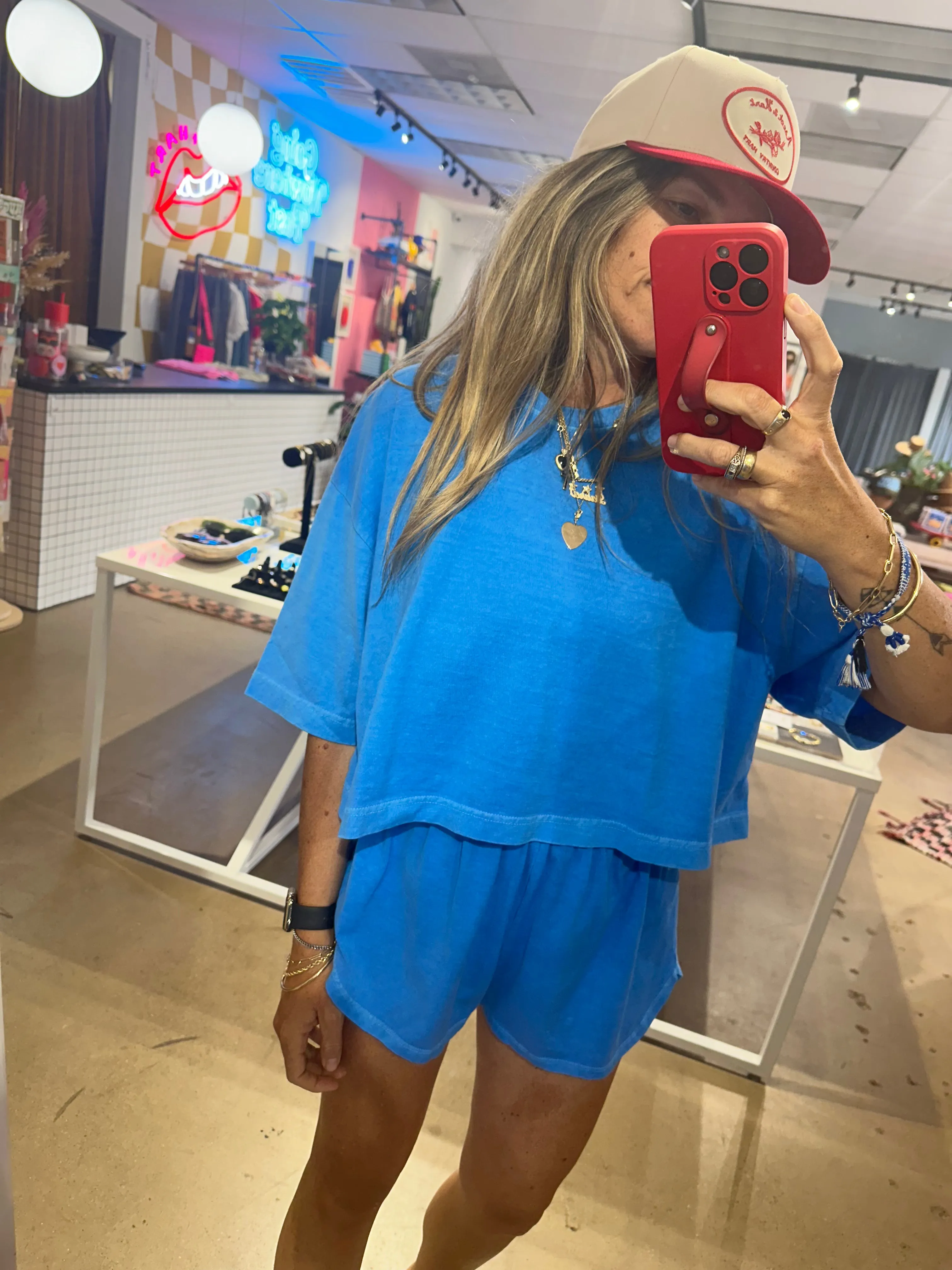 A H Oversized Crop Tee