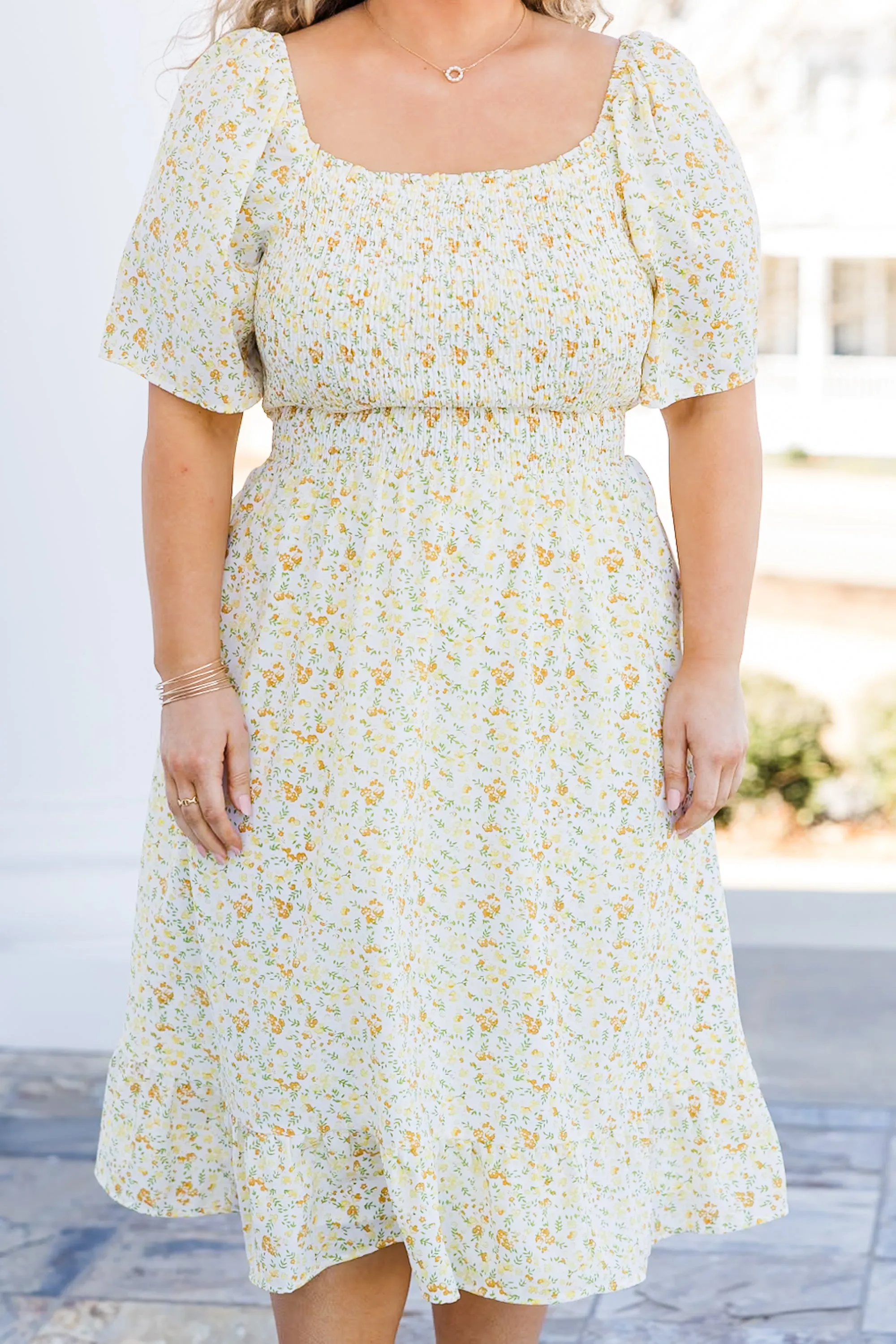 A Moment In The Sun Dress, Yellow