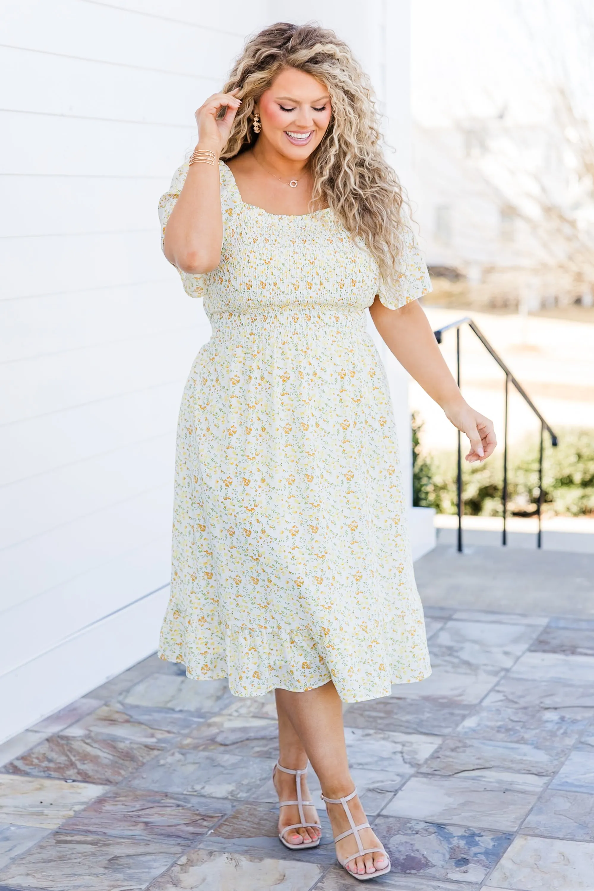 A Moment In The Sun Dress, Yellow