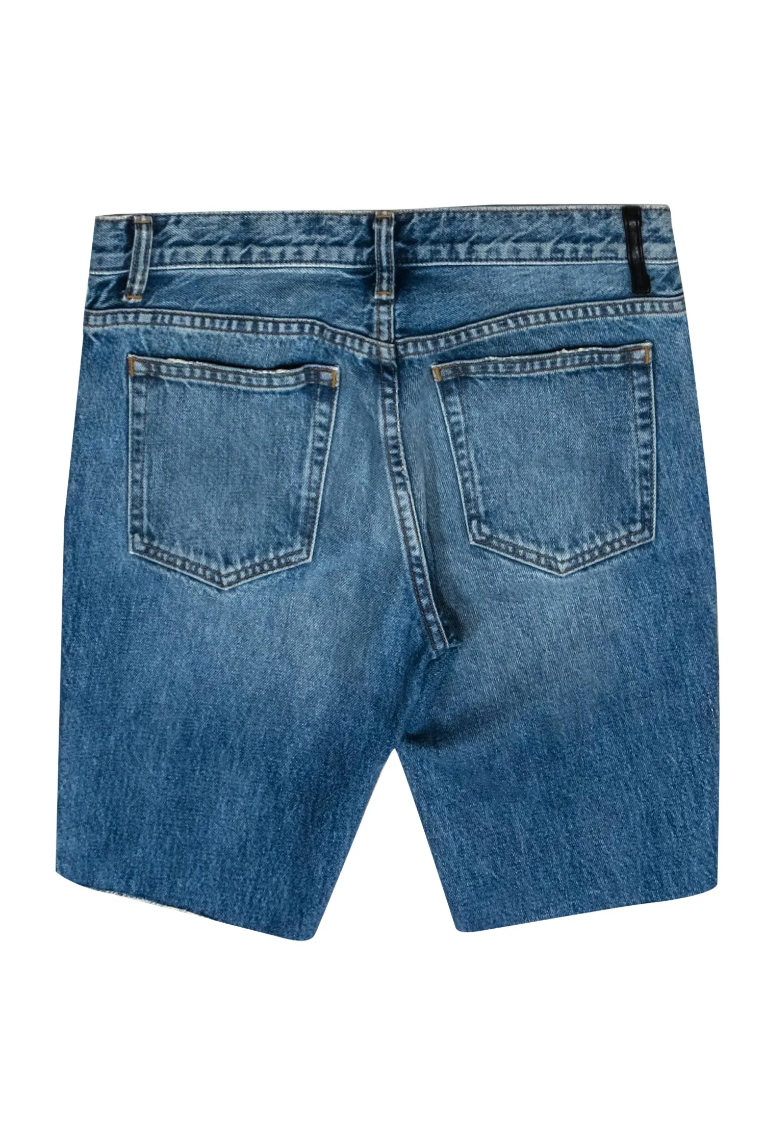 Alexander Wang - Medium Wash Cutoff Denim Bermuda Shorts Sz 26