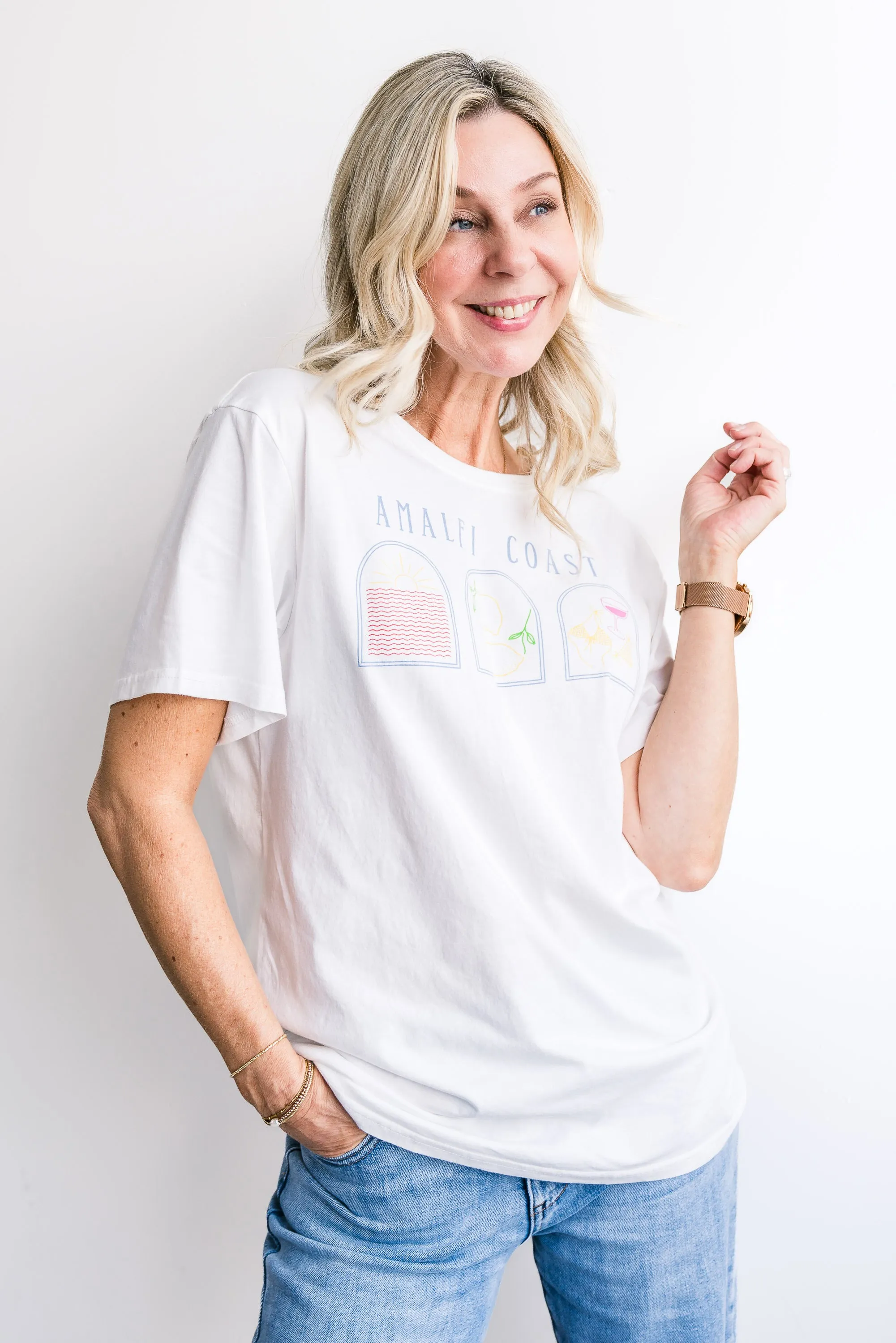 Amalfi White Tee
