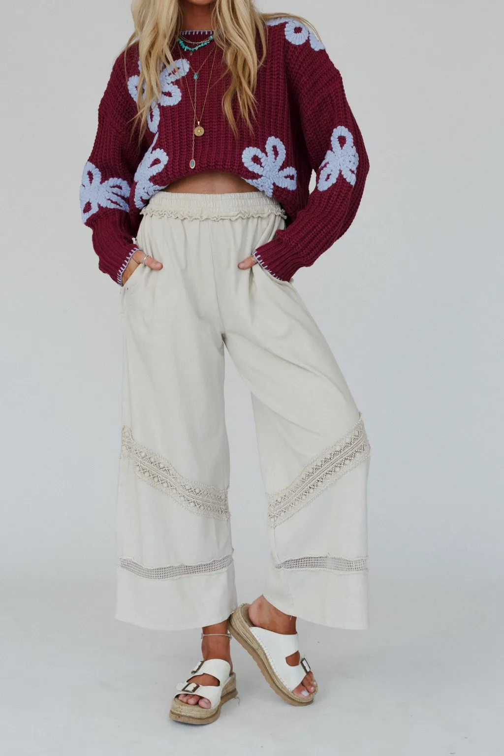 Any Day Wide Leg Pants - Taupe