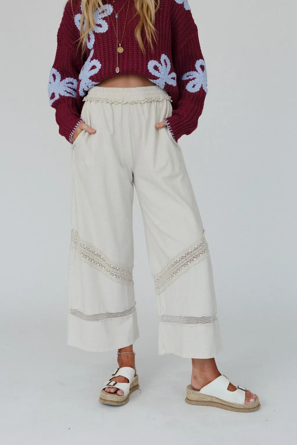 Any Day Wide Leg Pants - Taupe