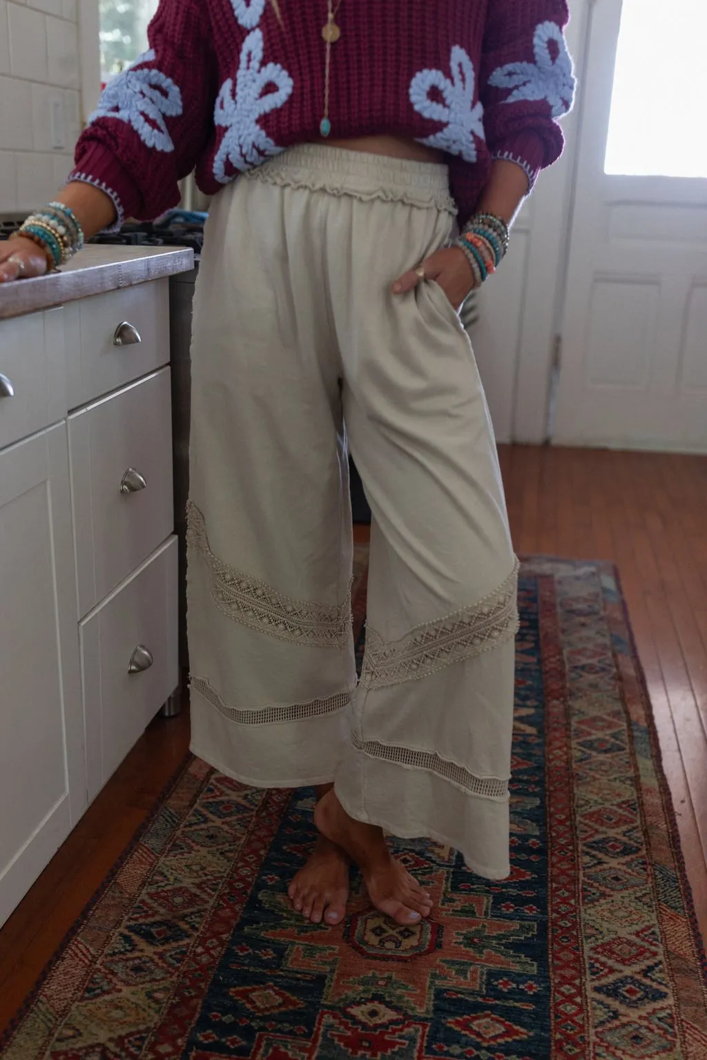 Any Day Wide Leg Pants - Taupe