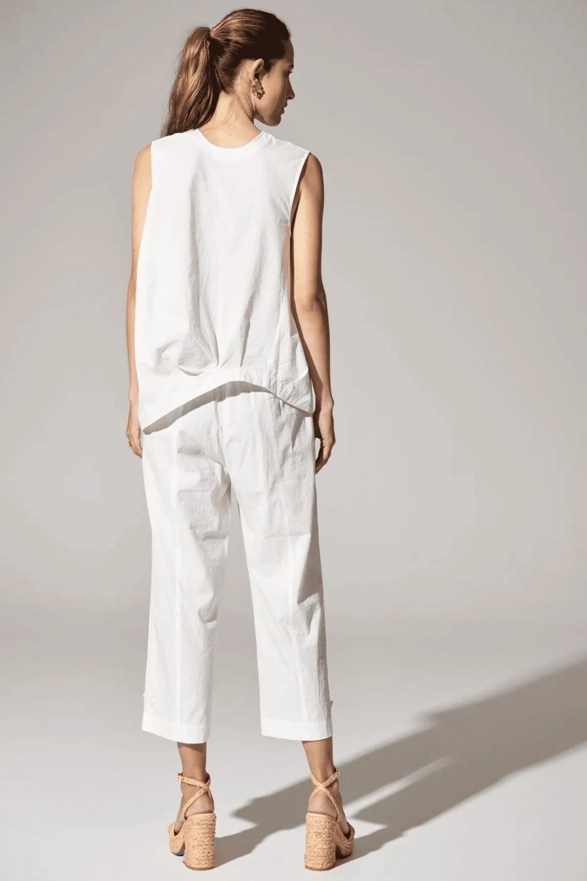 AVA DRAPED REVERSIBLE TANK WHITE