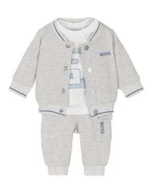 Baby Boys Grey Tracksuit Set