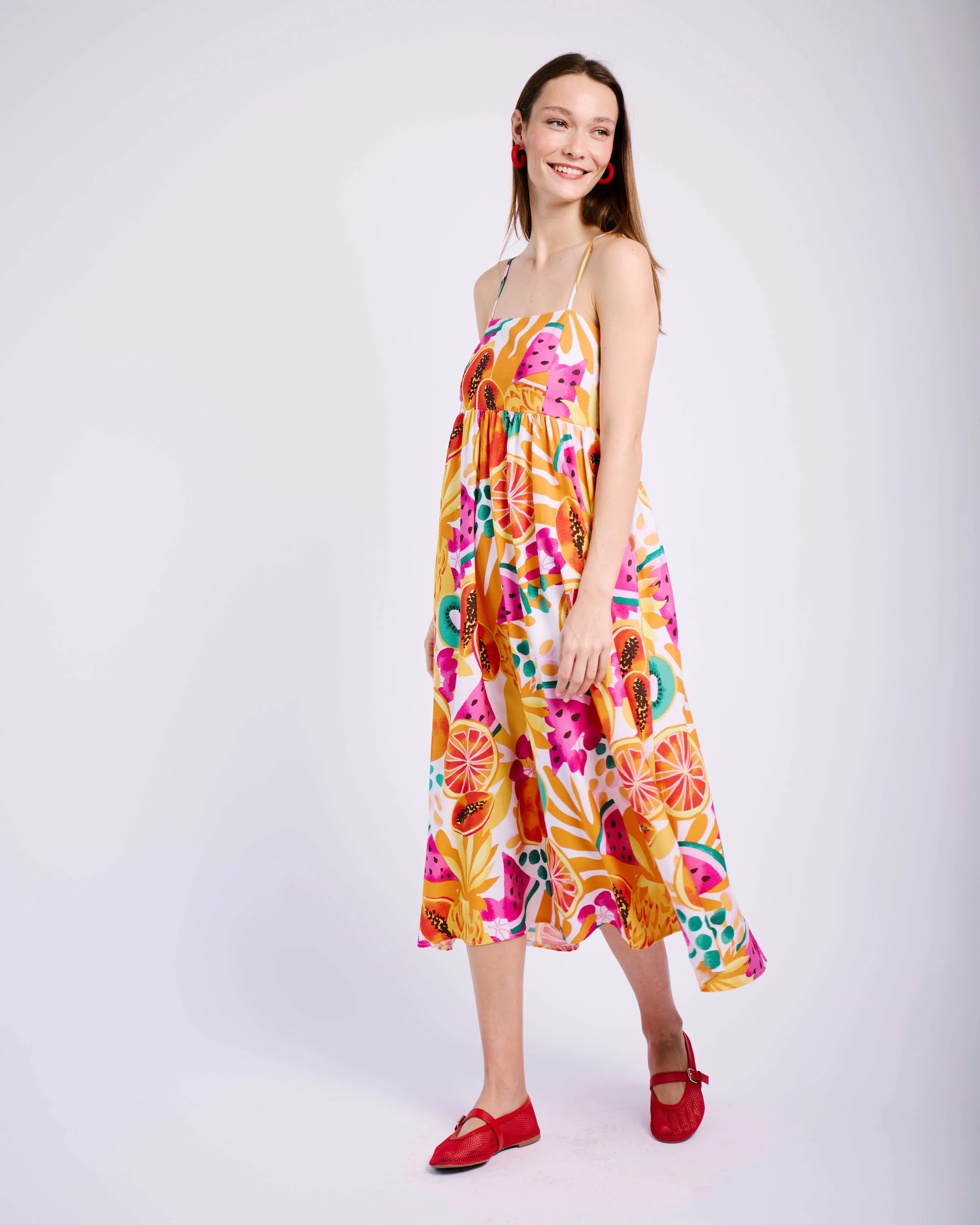 Babydoll Sundress in Fruit salad