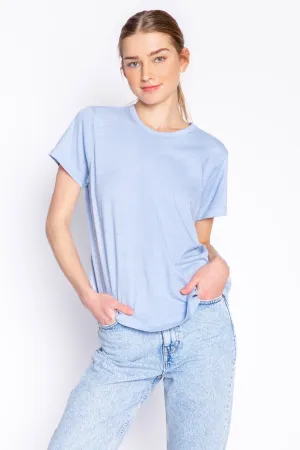 BACK TO BASICS SHORT SLEEVE TOP - ICE BLUE (ONLINE ONLY)