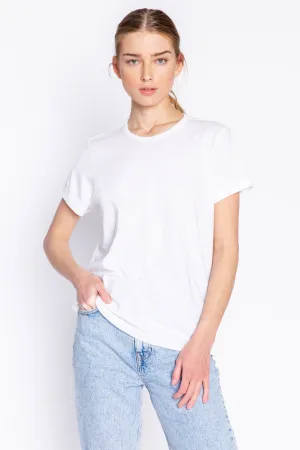 BACK TO BASICS SHORT SLEEVE TOP - WHITE