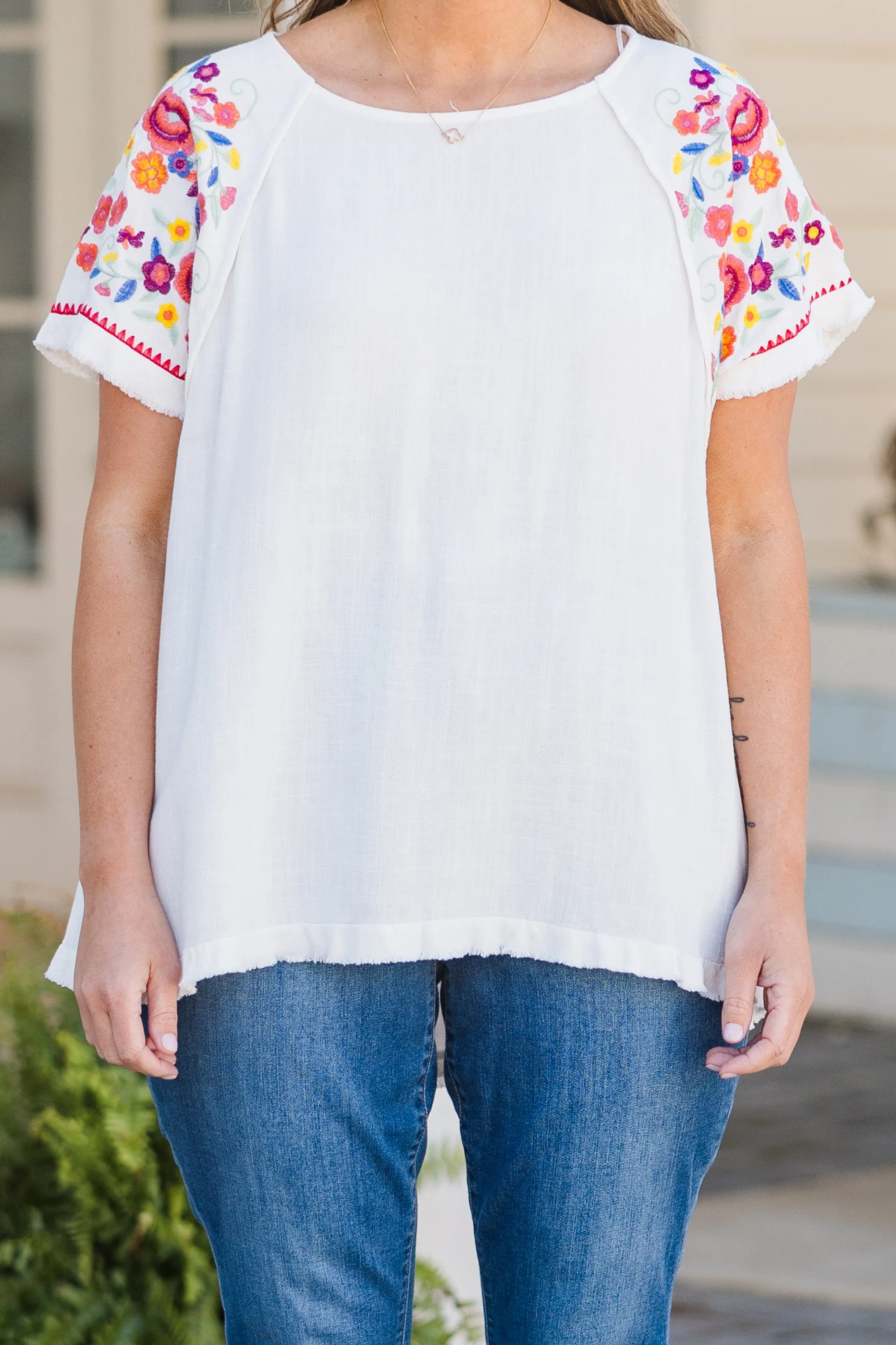 Bird In Hand Top, Off-White