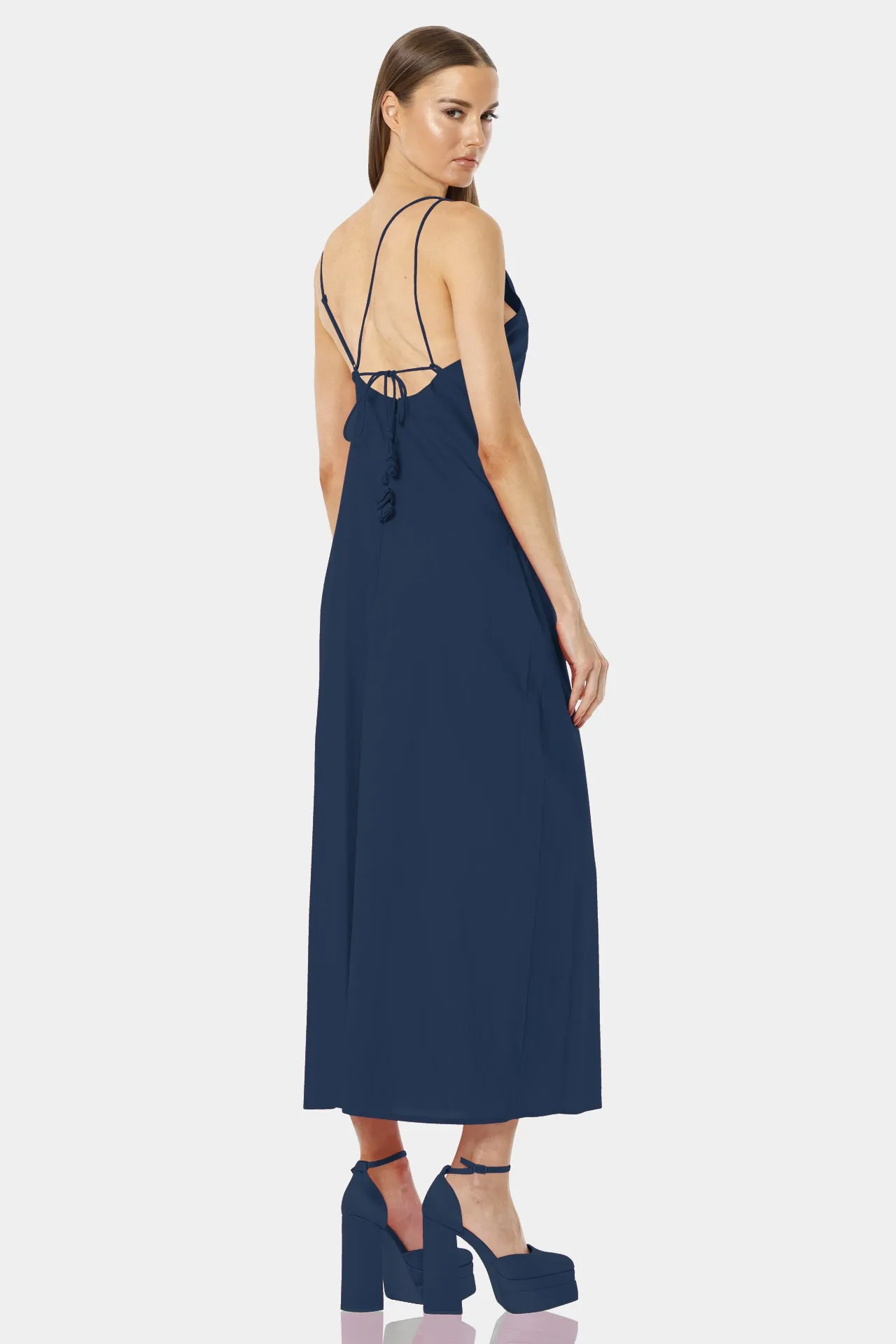 Blue Long Western Dresses