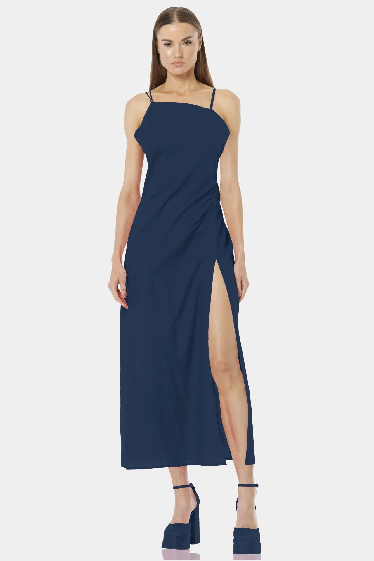 Blue Long Western Dresses