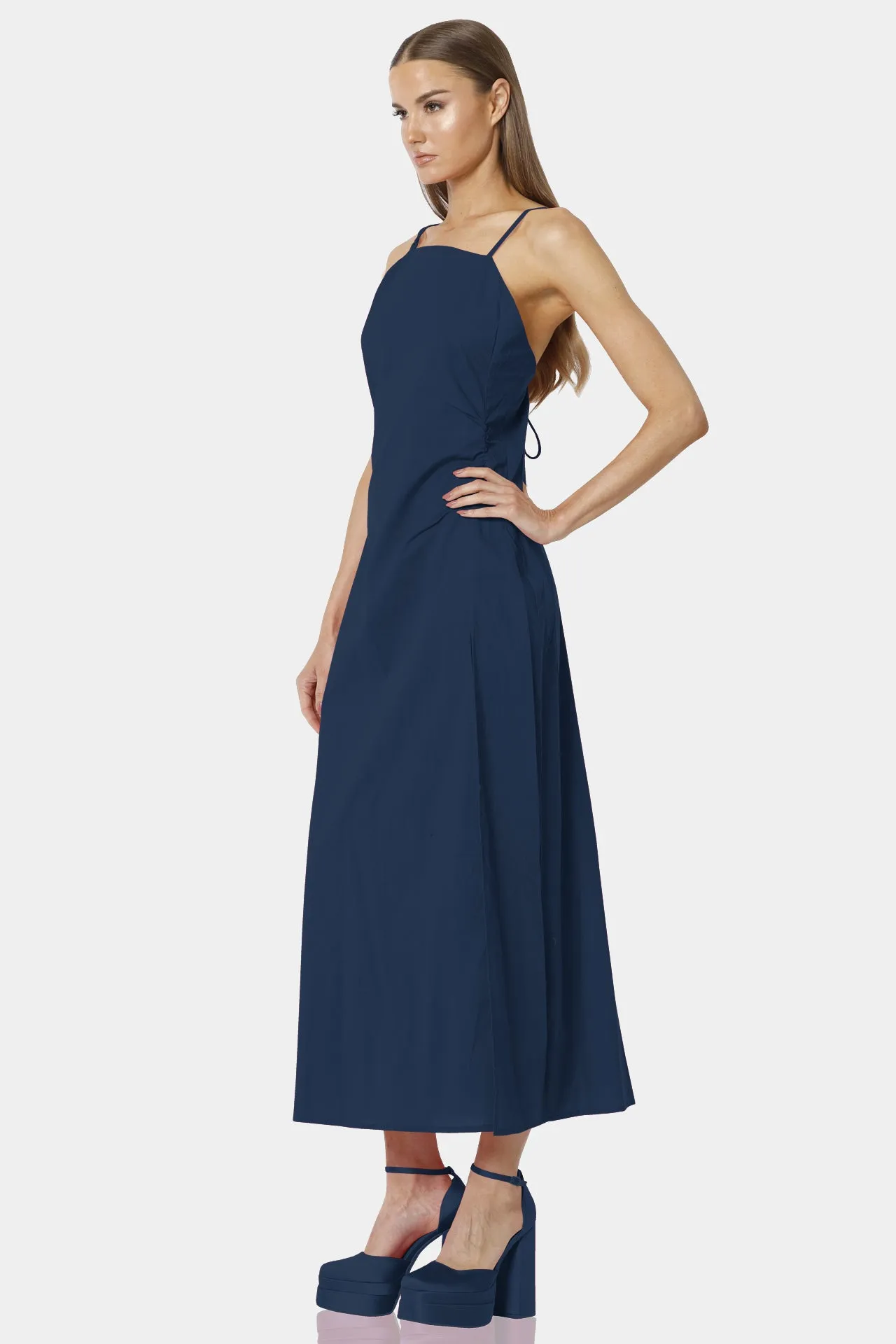 Blue Long Western Dresses