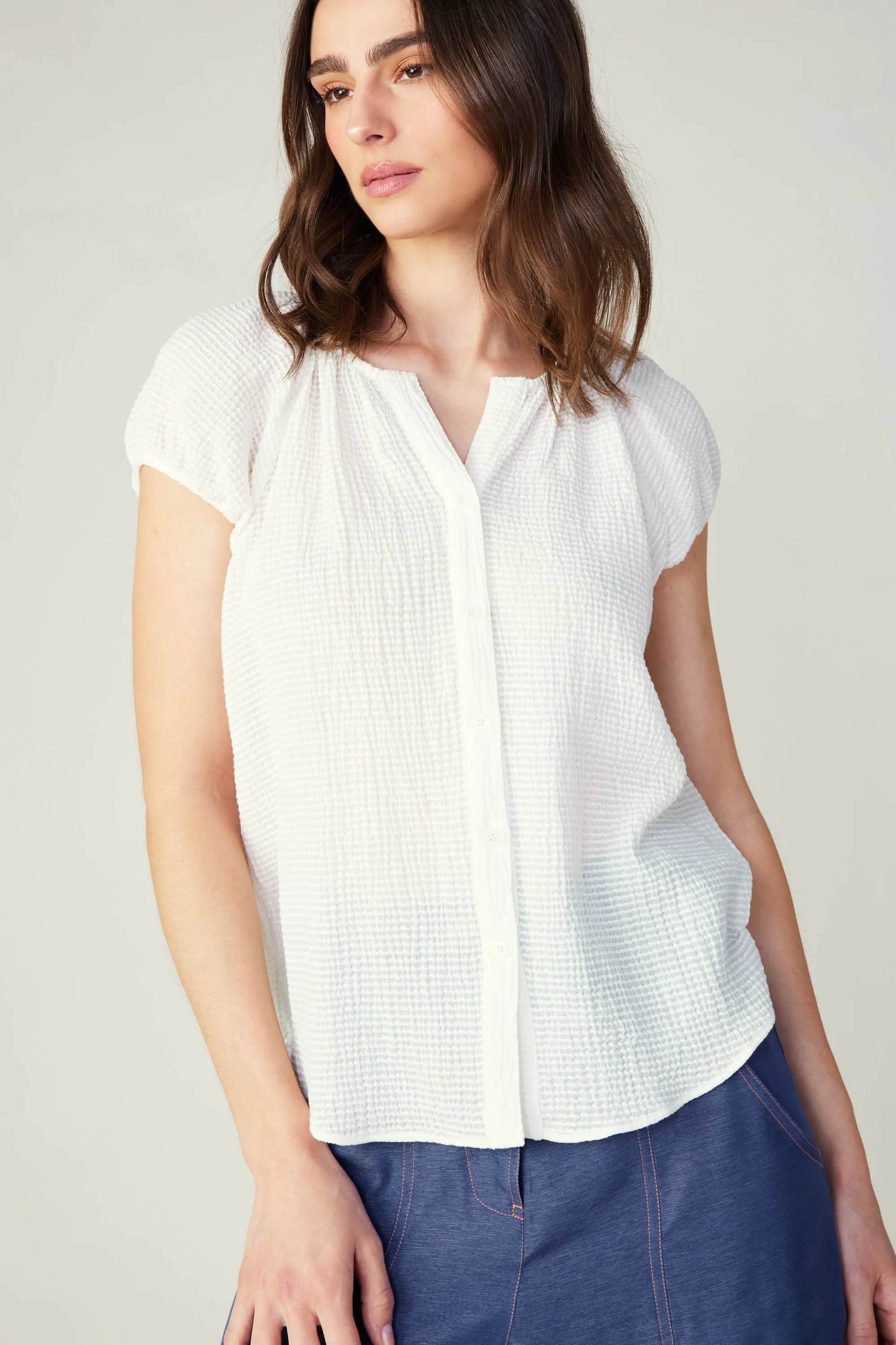 Buttoned Cotton Blouse