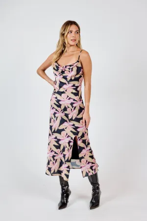 Candlelight Cowl Neck Midi Dress