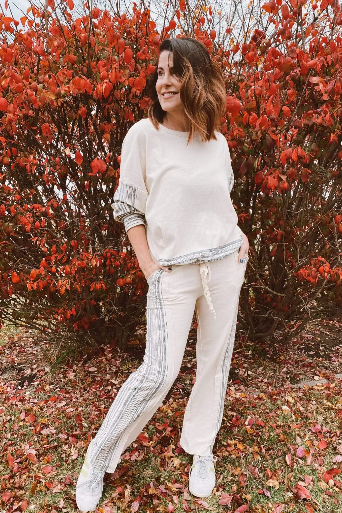 Chia Zen Stripe Sweatshirt  Top