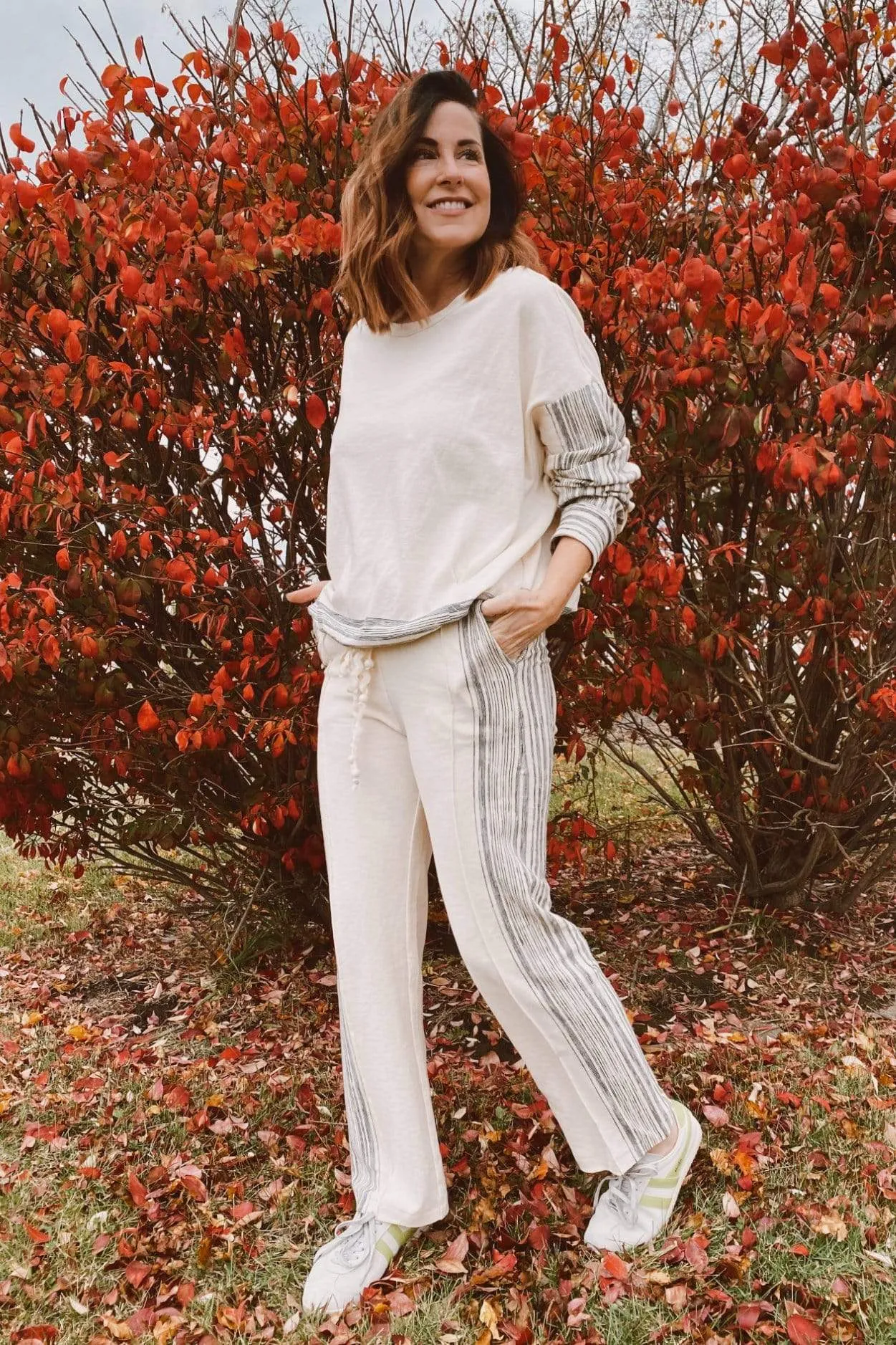 Chia Zen Stripe Sweatshirt  Top