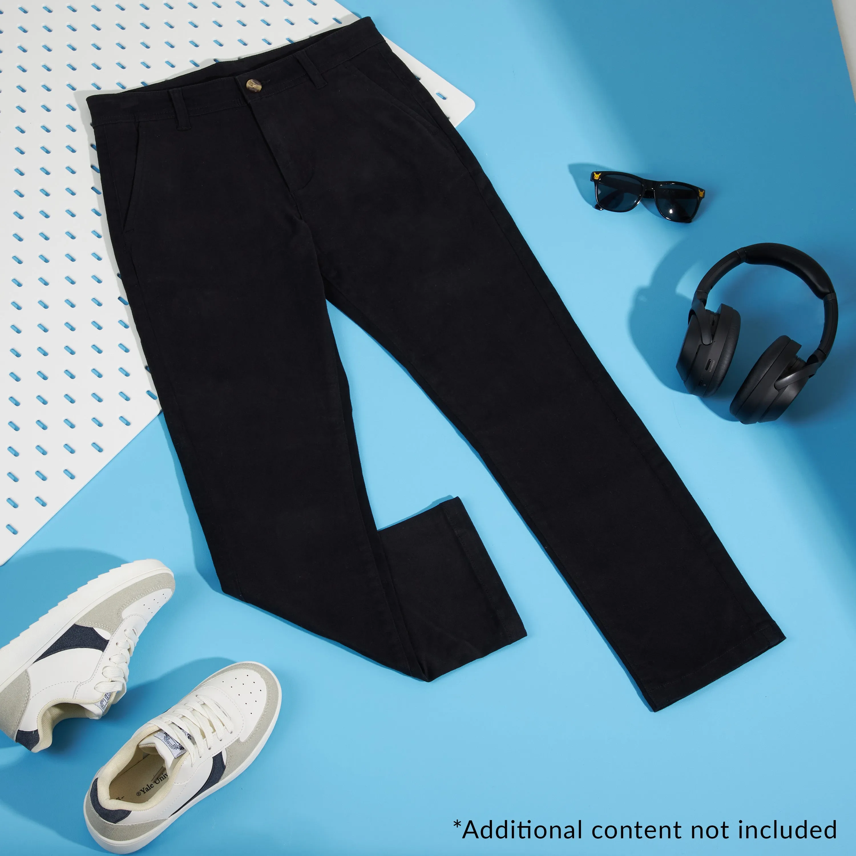 CityComfort Boys Chino Trousers with Front and Back Pockets, Adjustable Waist