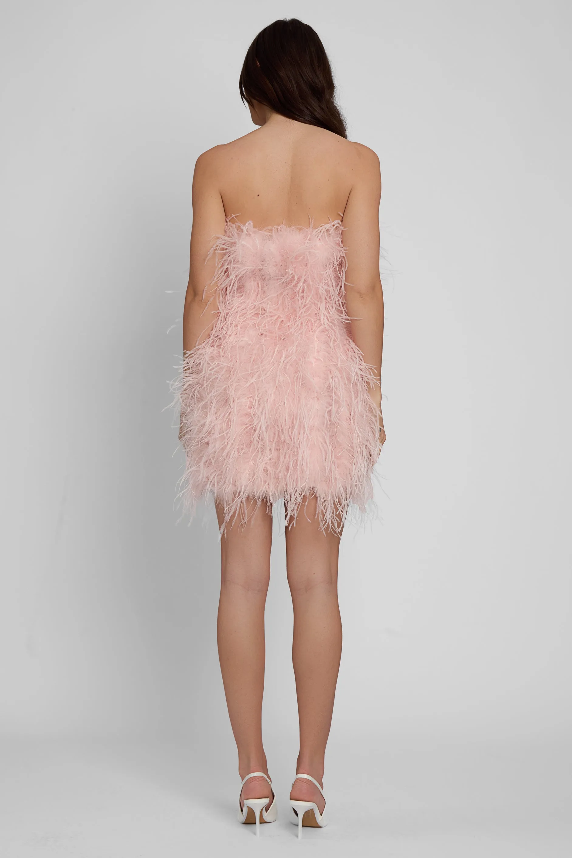 Cloud Feather Mini Trendy Dress - Pink