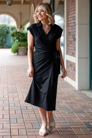 Collared Wrap Dress