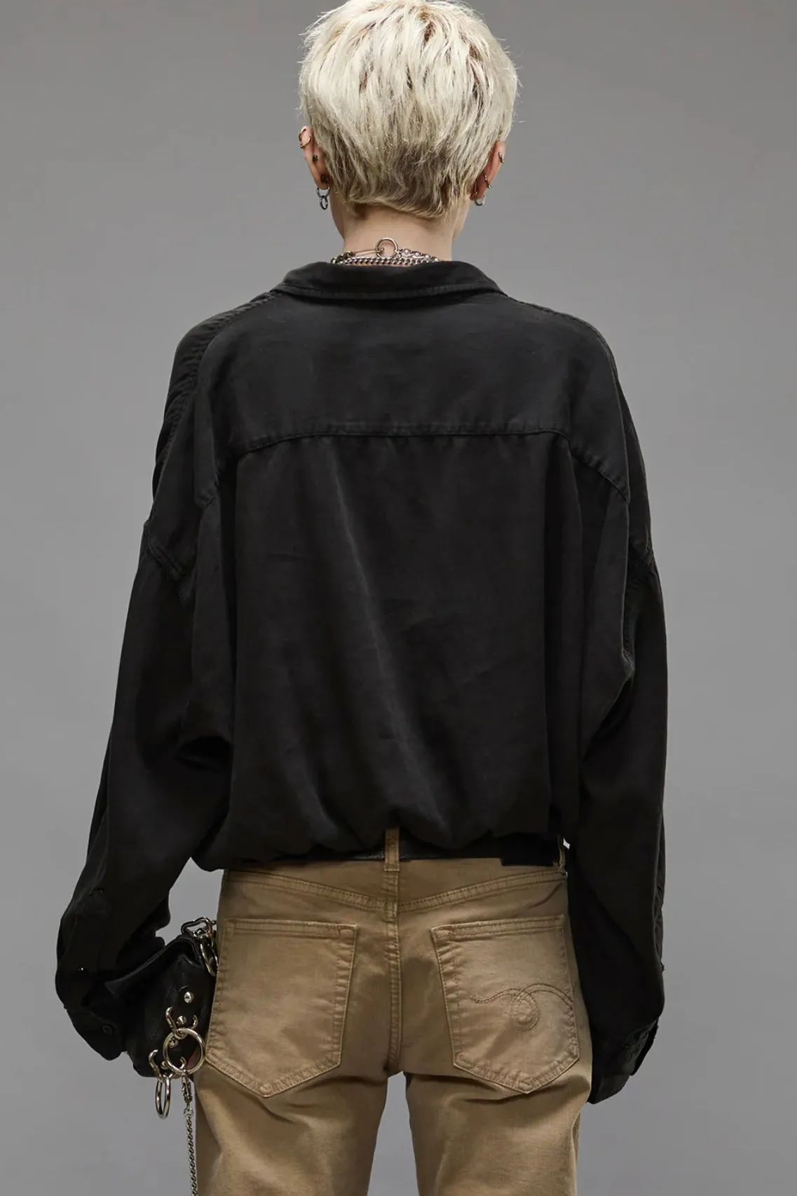 CROSSOVER BUBBLE SHIRT