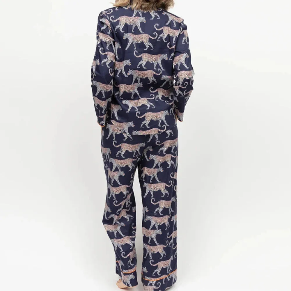 Cyberjammies Taylor Leopard Print Wide Leg Pyjama Set