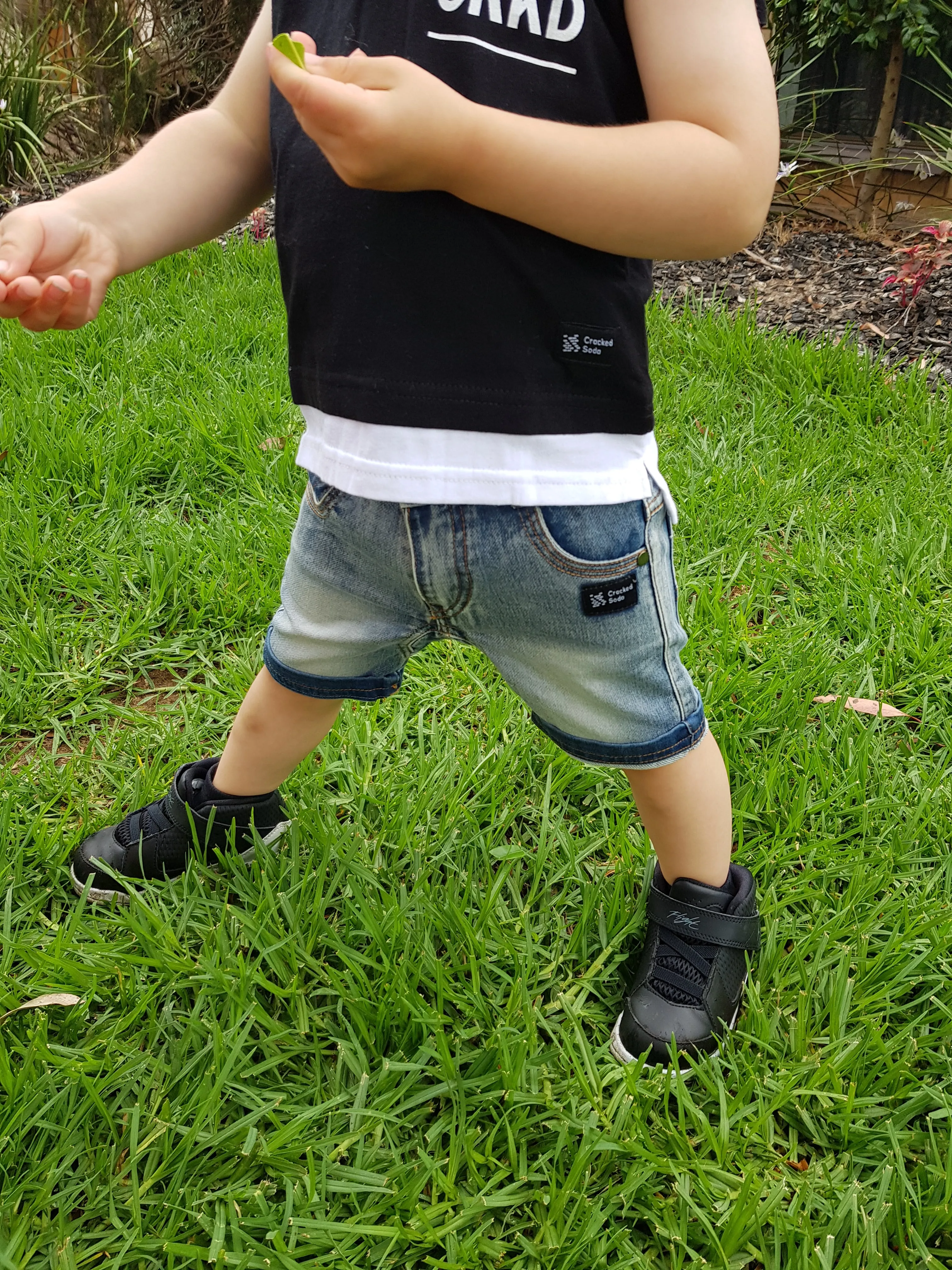 Denim Drop Crutch Shorts (Handmade in Aus)