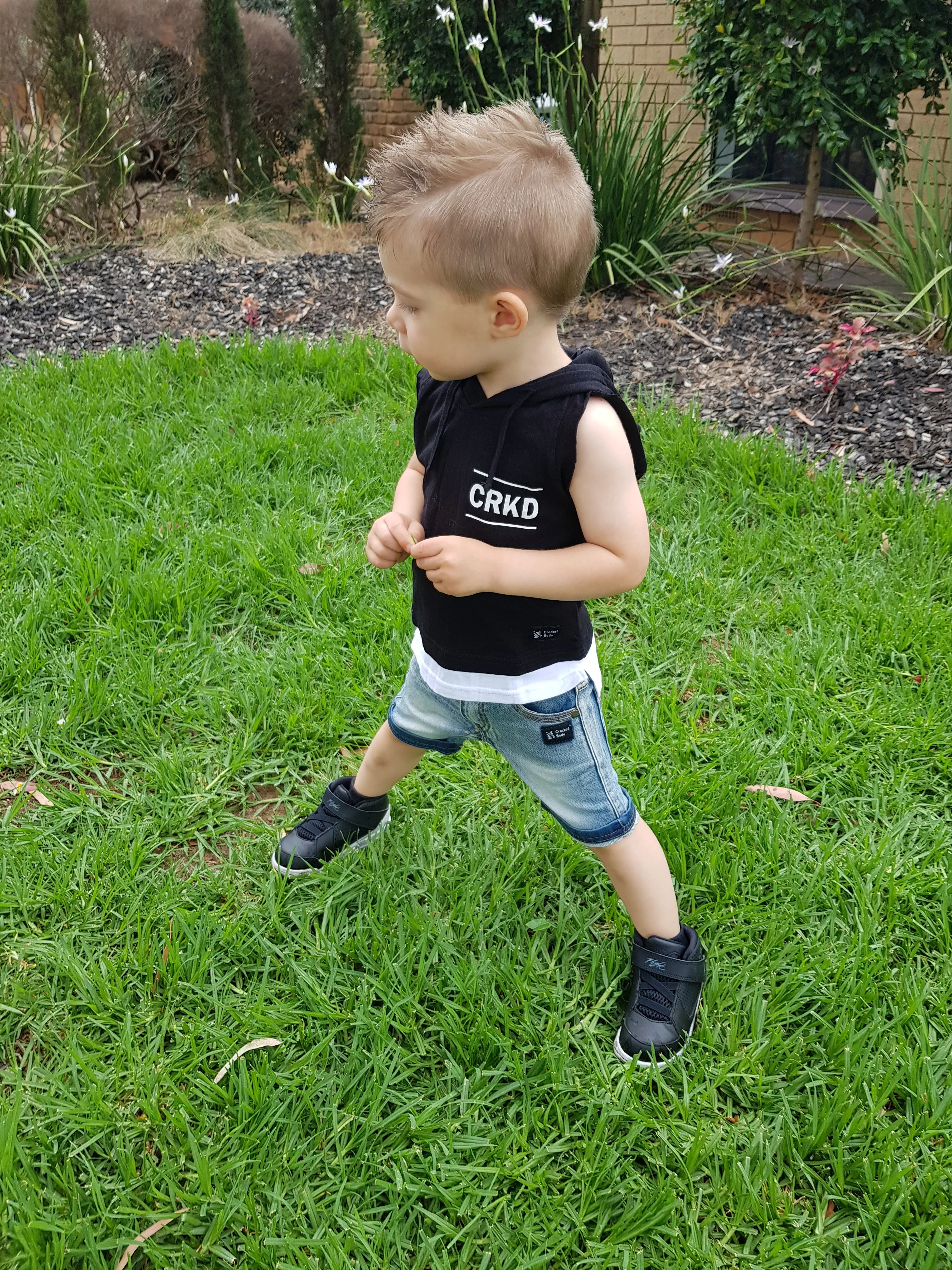 Denim Drop Crutch Shorts (Handmade in Aus)