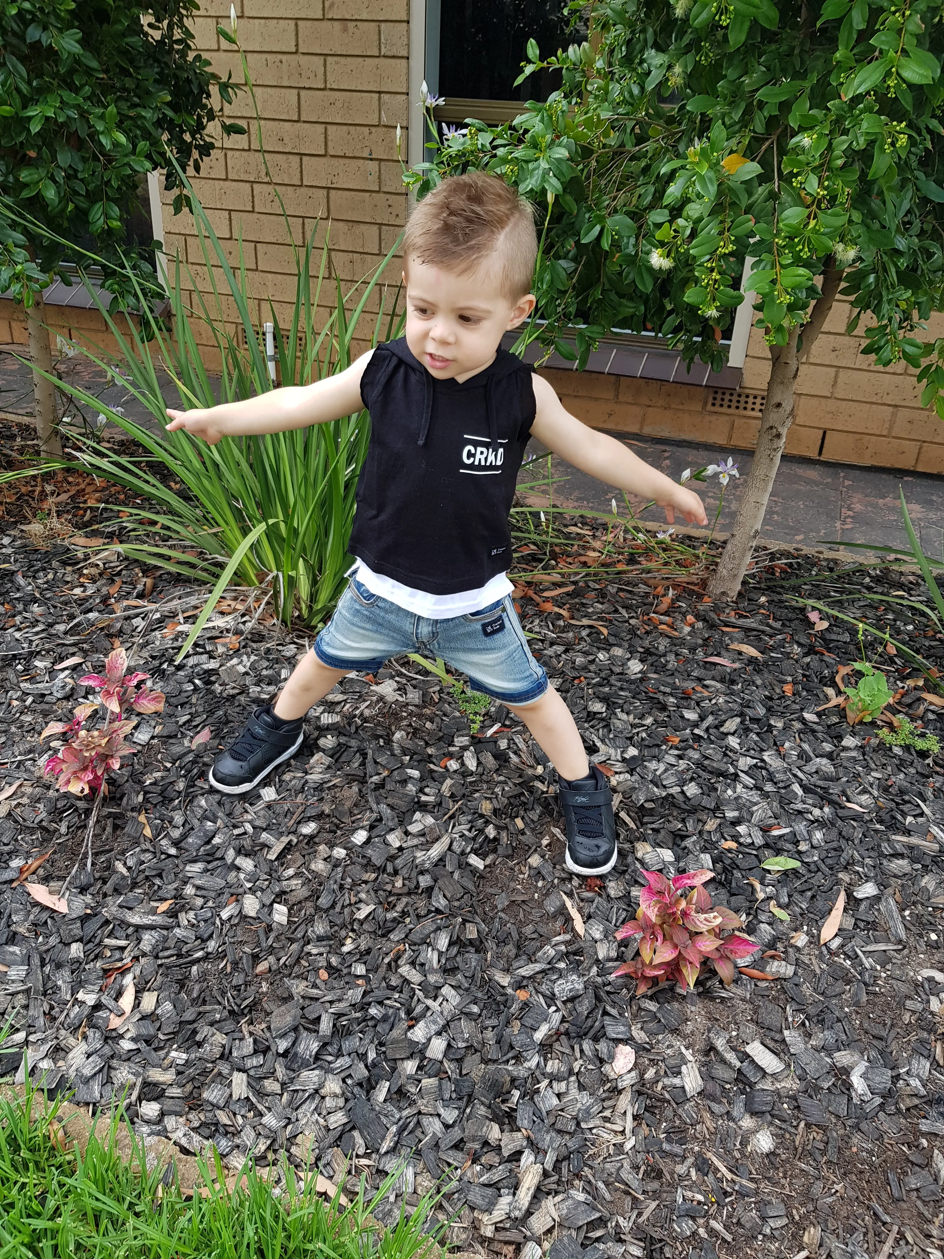Denim Drop Crutch Shorts (Handmade in Aus)