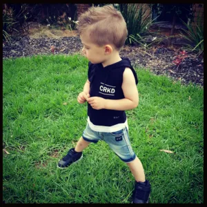Denim Drop Crutch Shorts (Handmade in Aus)