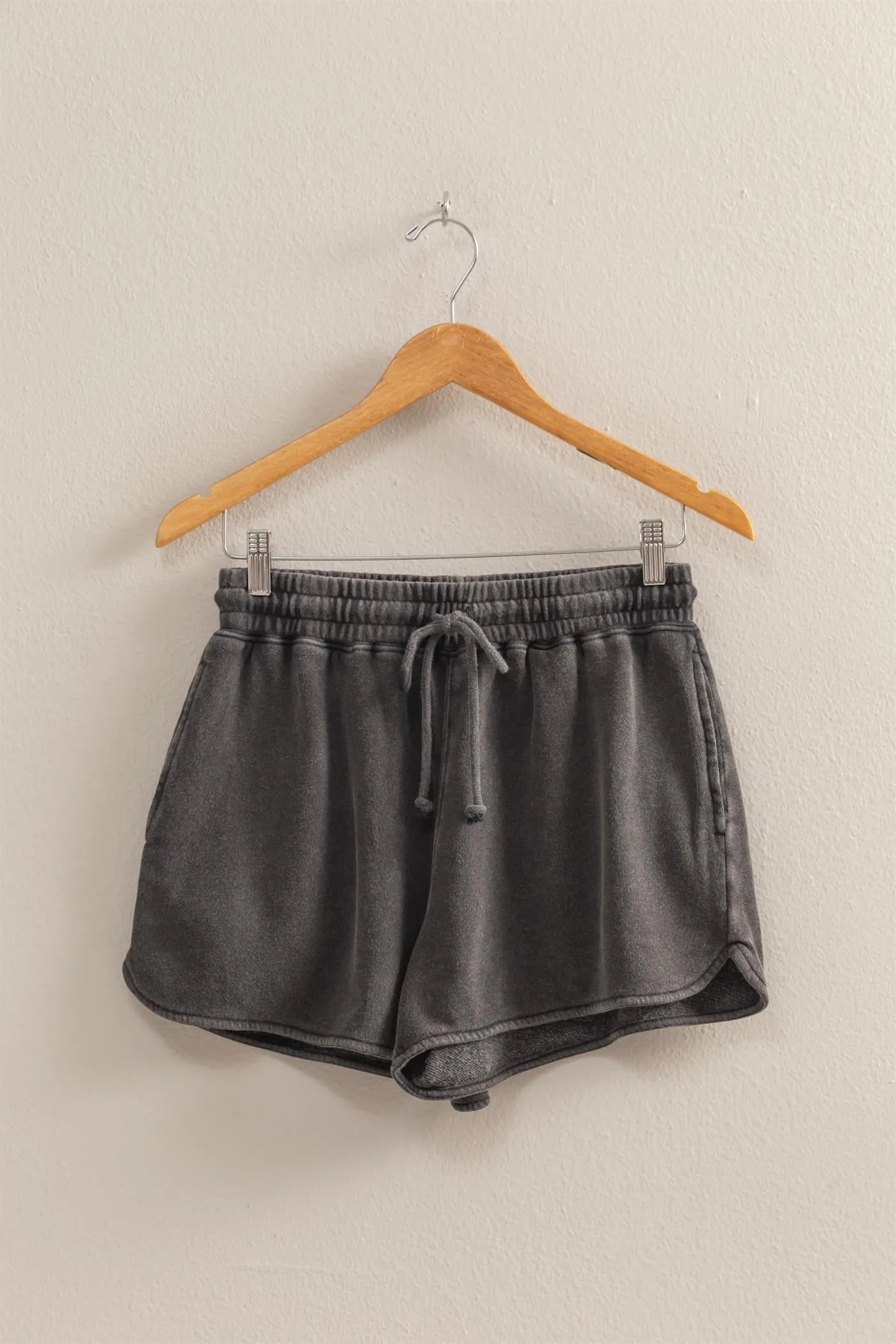 DZ25A690-Drawstring Waist Casual Dolphin Shorts
