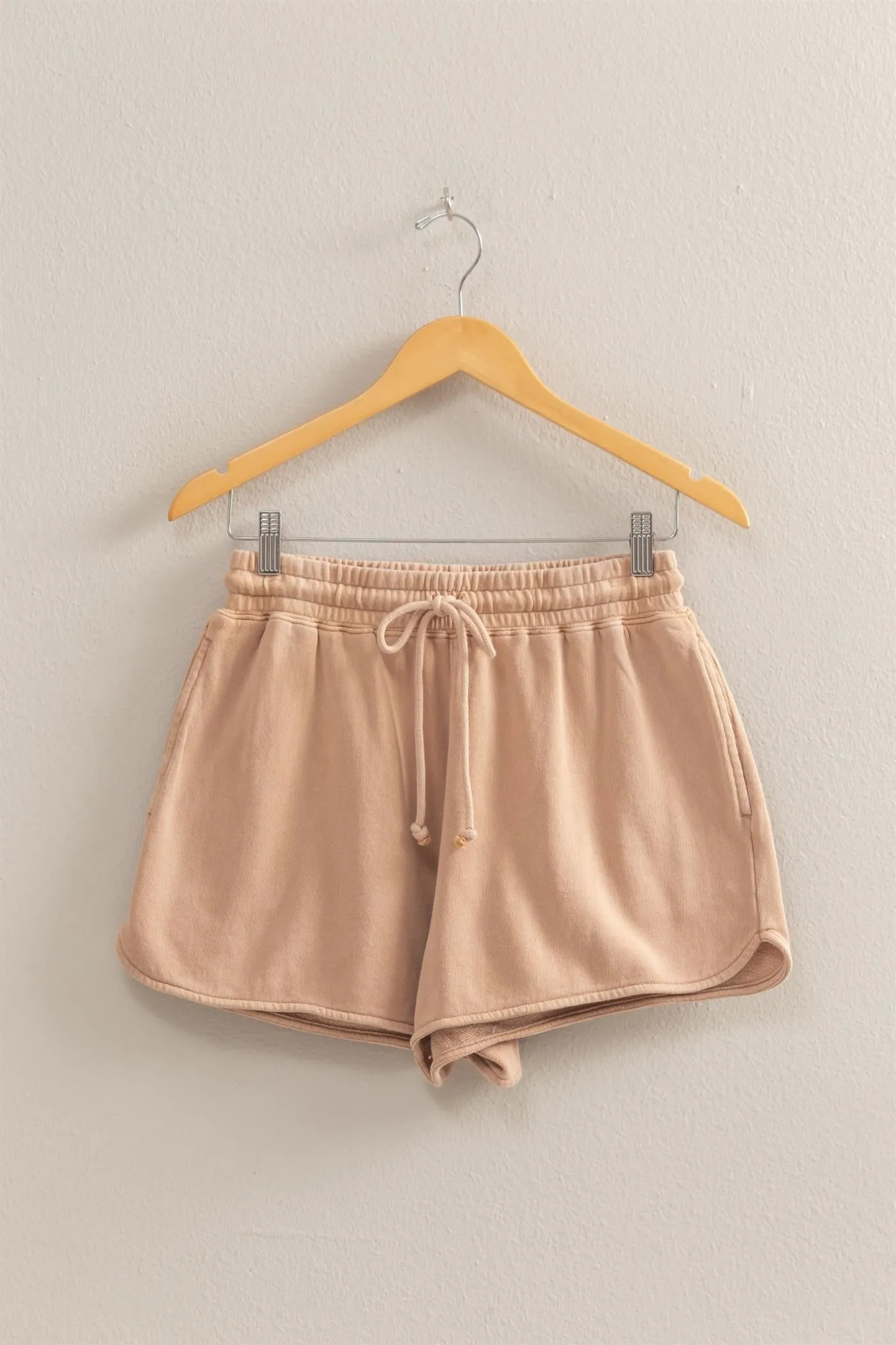 DZ25A690-Drawstring Waist Casual Dolphin Shorts