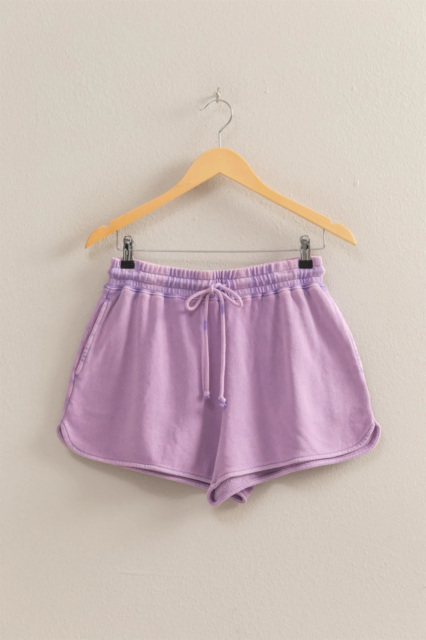 DZ25A690-Drawstring Waist Casual Dolphin Shorts