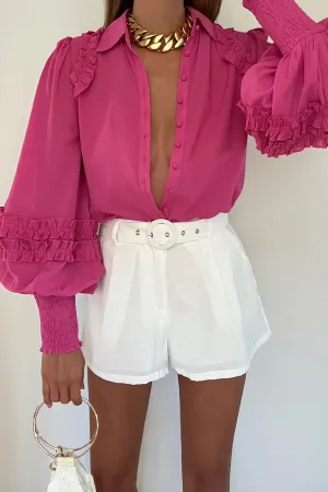 Ella Blouse in Fuschia Floral