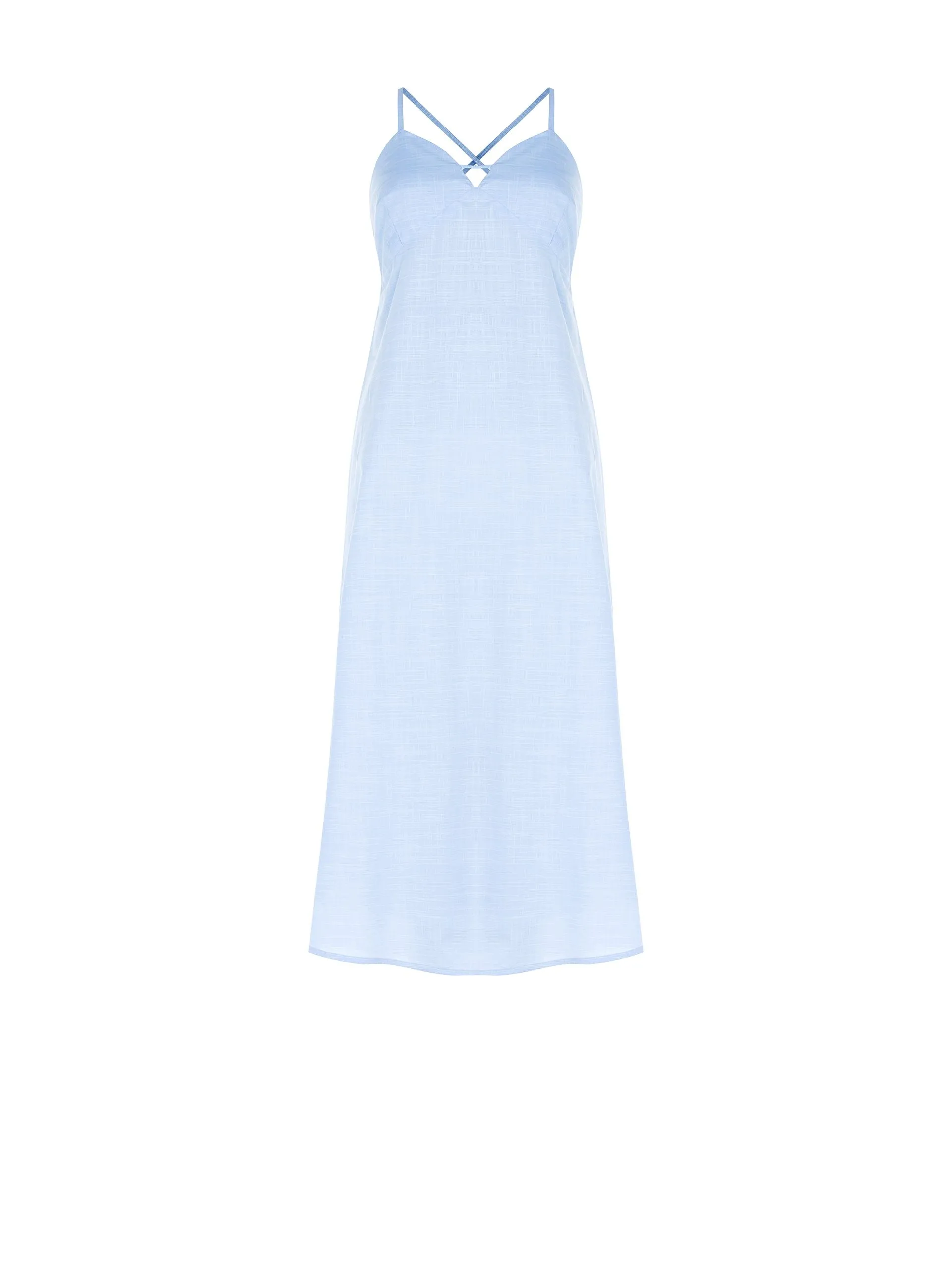 Flared Cotton Midi Dress