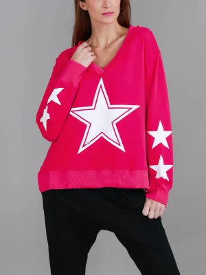 Frankie Five Star V Neck Sweatshirt