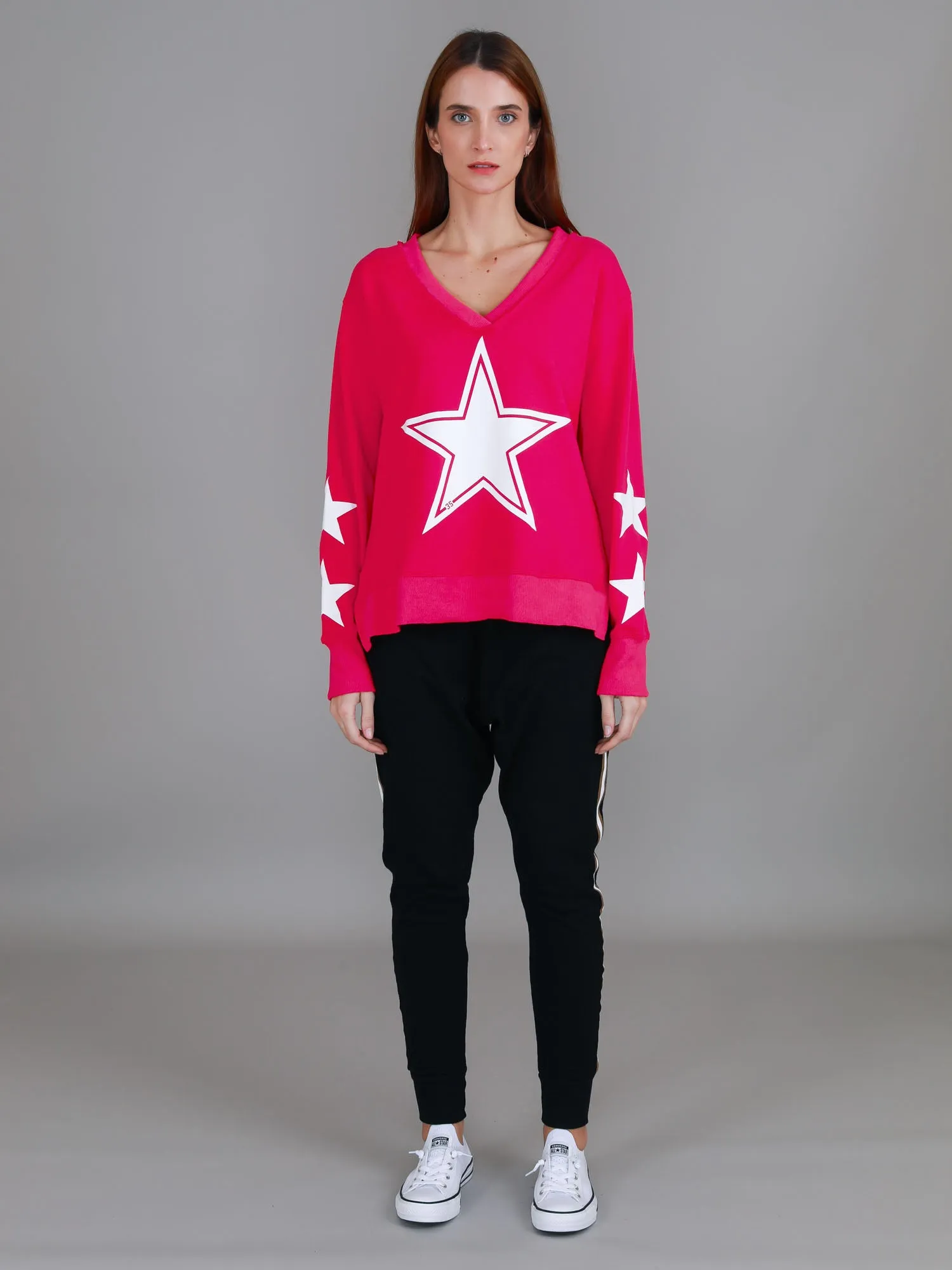 Frankie Five Star V Neck Sweatshirt