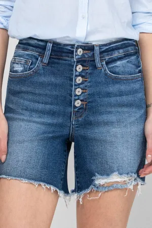 Haunting High Rise Denim Shorts
