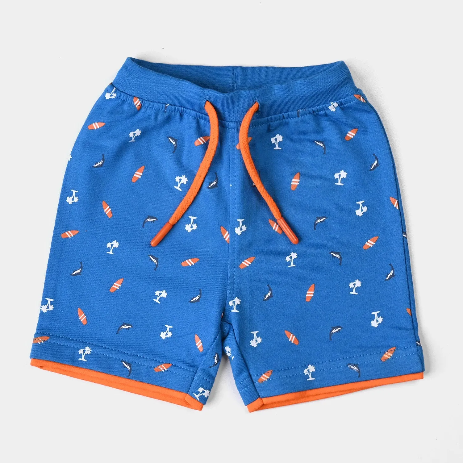 Infant Boys Cotton Terry Knitted Short Beach-Brill.Blue
