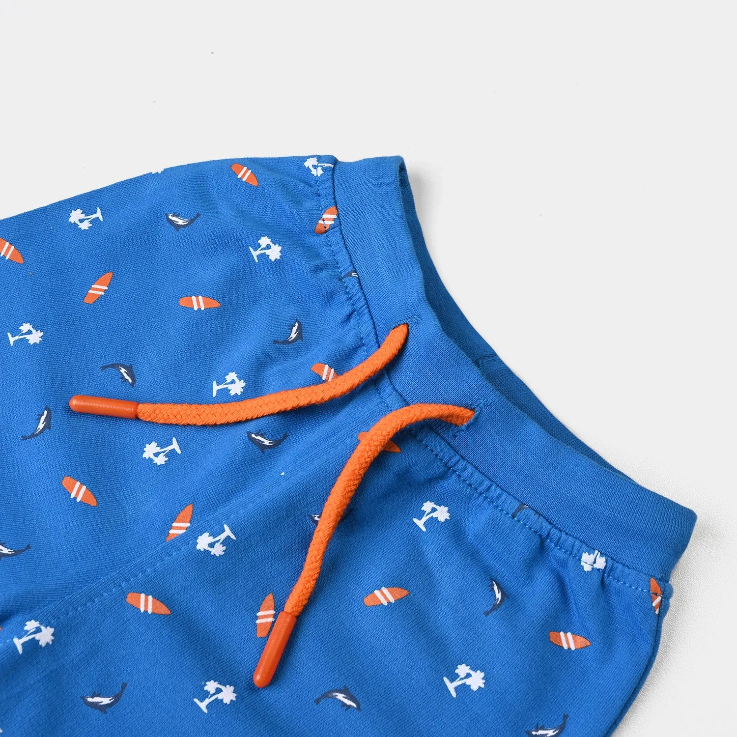Infant Boys Cotton Terry Knitted Short Beach-Brill.Blue