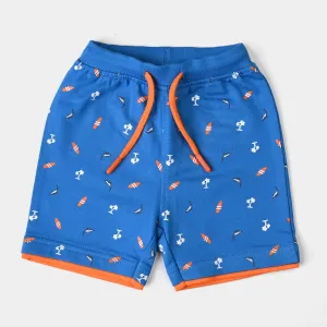Infant Boys Cotton Terry Knitted Short Beach-Brill.Blue