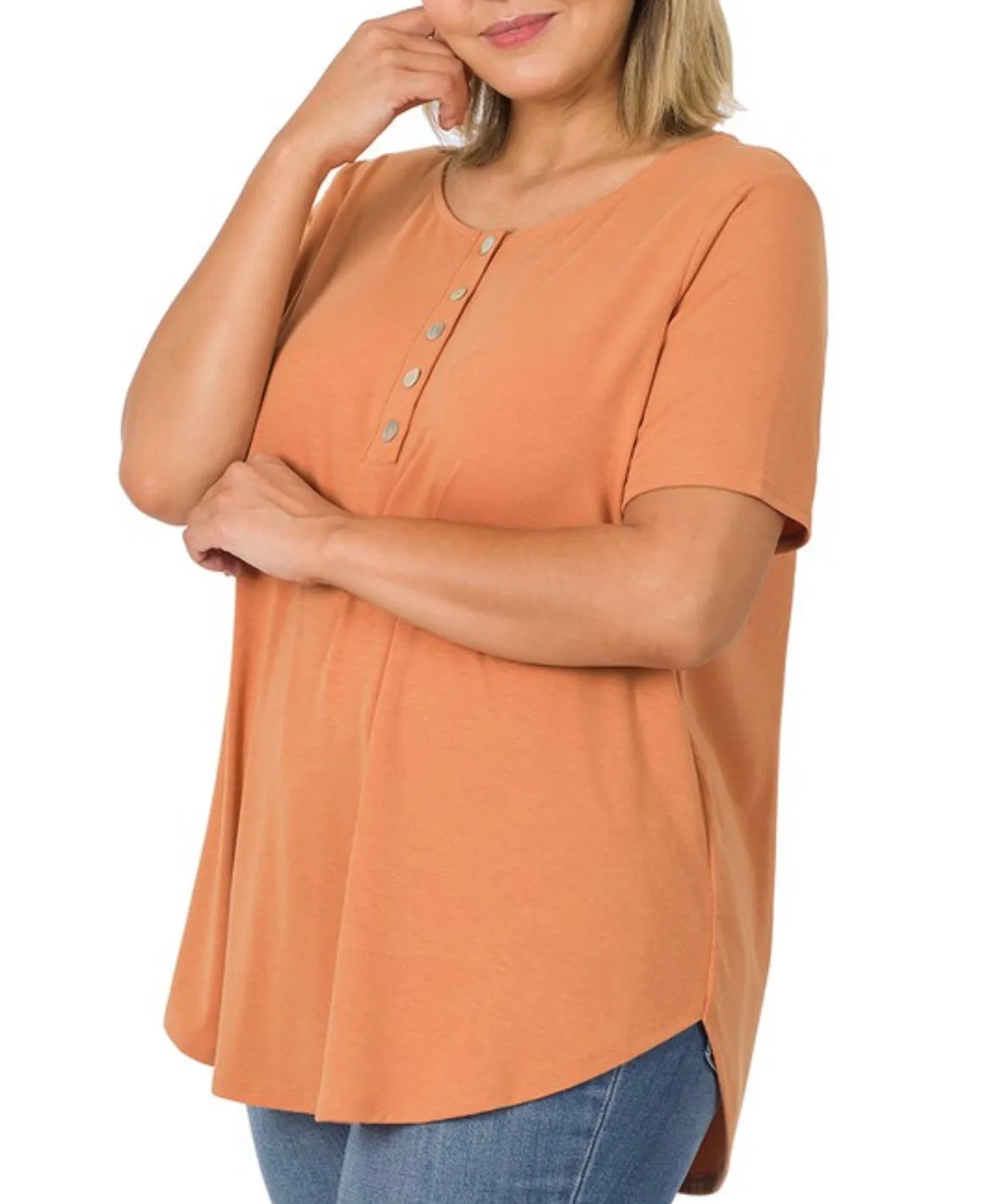 Izabella Button Down Tee