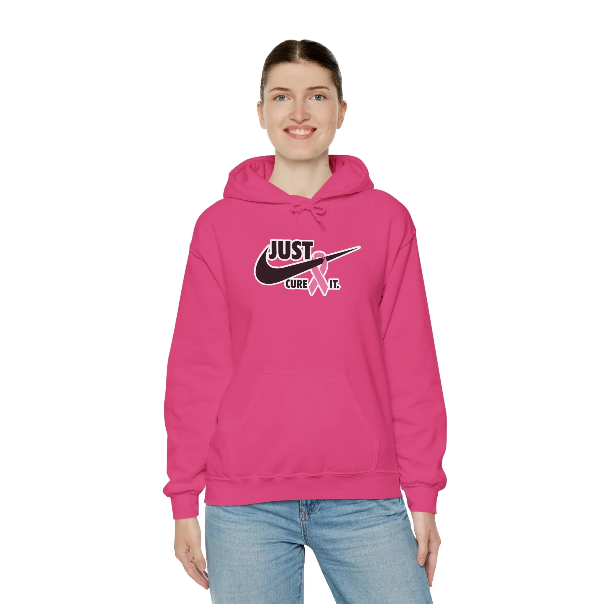 Just Cure It Unisex Hoodie - Support Breast Cancer Awareness