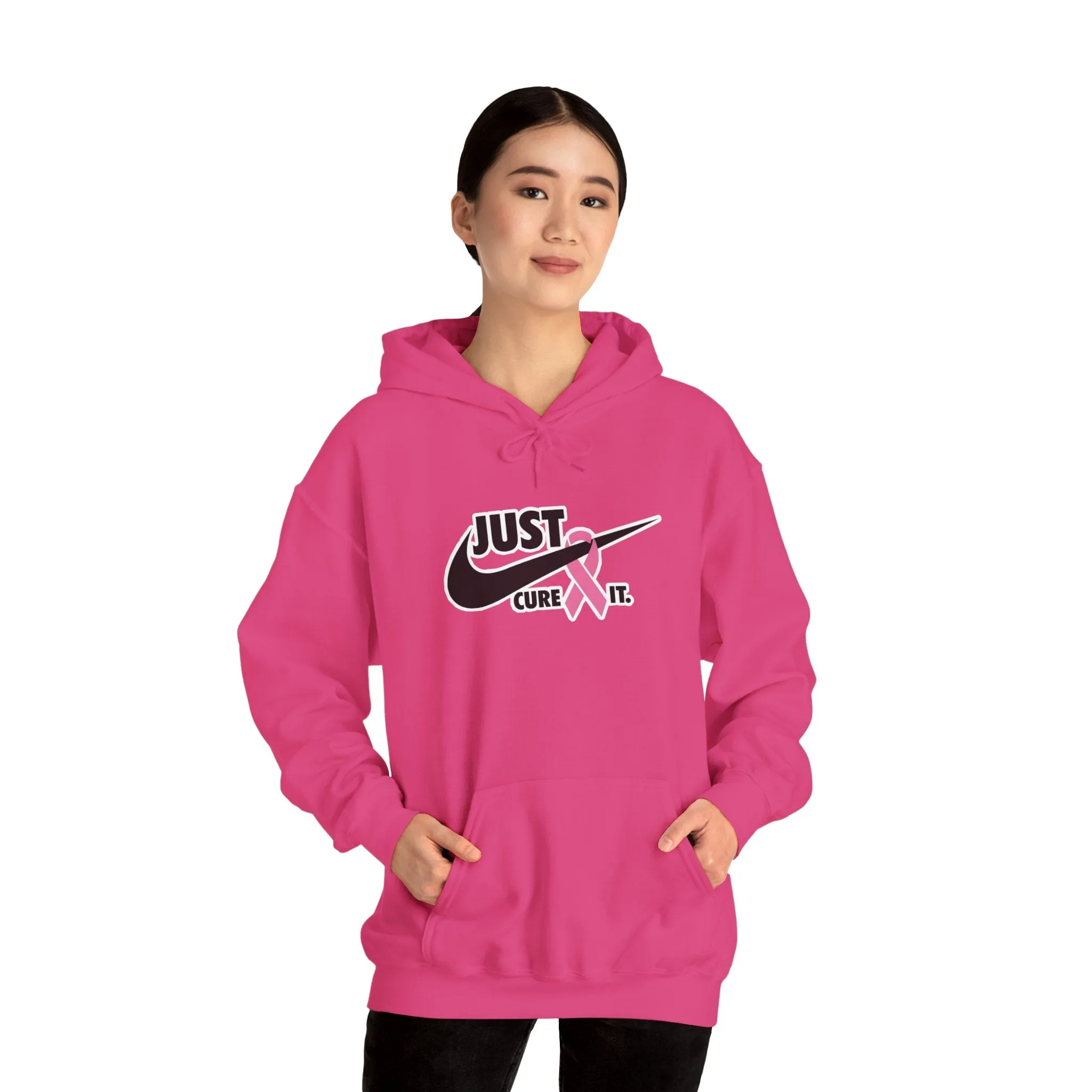 Just Cure It Unisex Hoodie - Support Breast Cancer Awareness