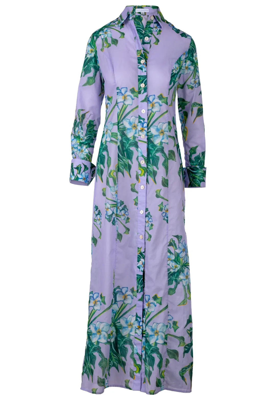 Kathe Cotton Dress in Lavender Mock Coffee