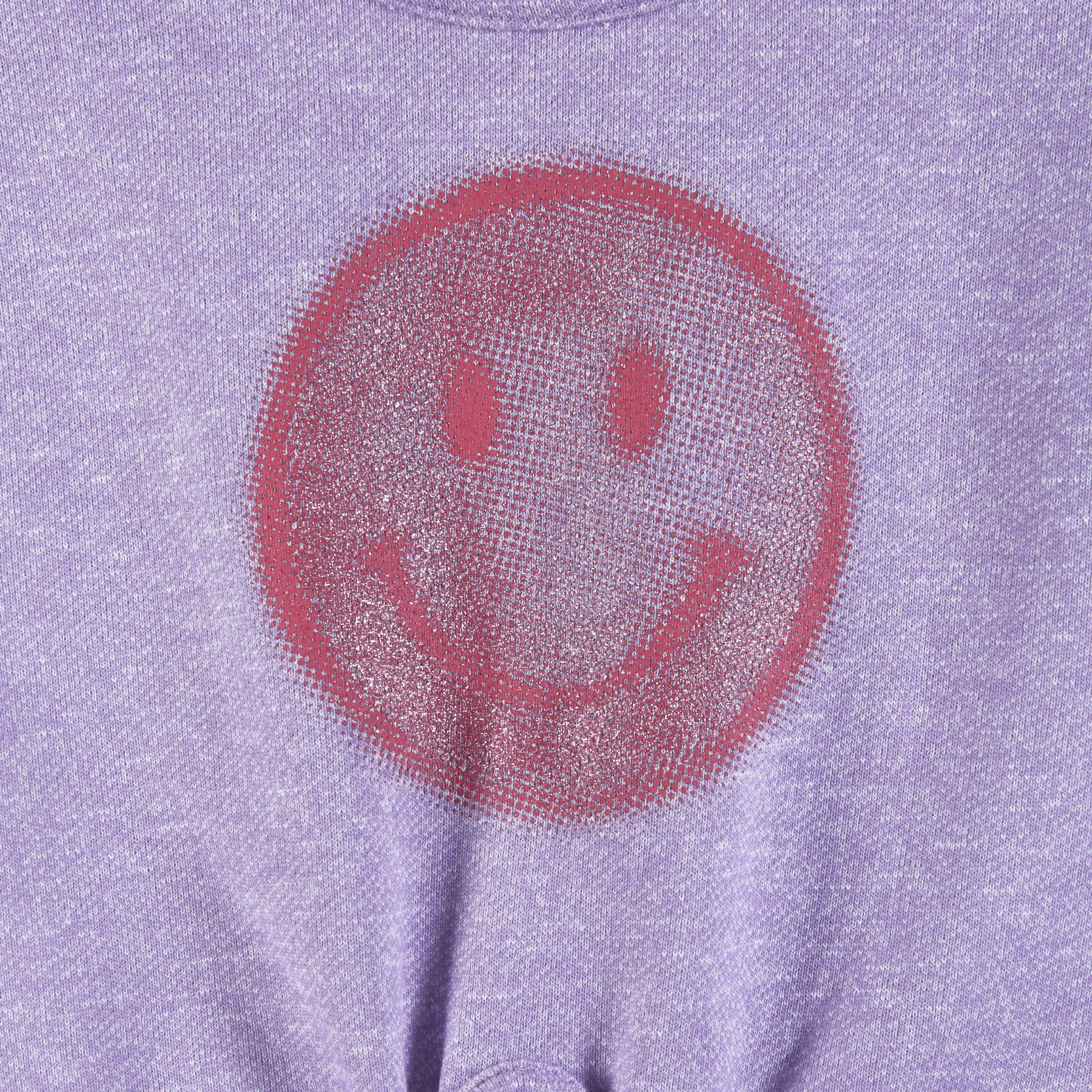 Kids (2-6) Girls Tie-Front Top & Short Set | Purple Smiley Face