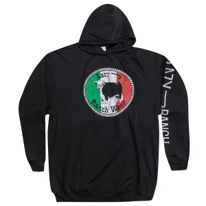 Lazy J Ranch Original Buckle Mexico Elevation Core Fleece Pullover Hoodie - Black
