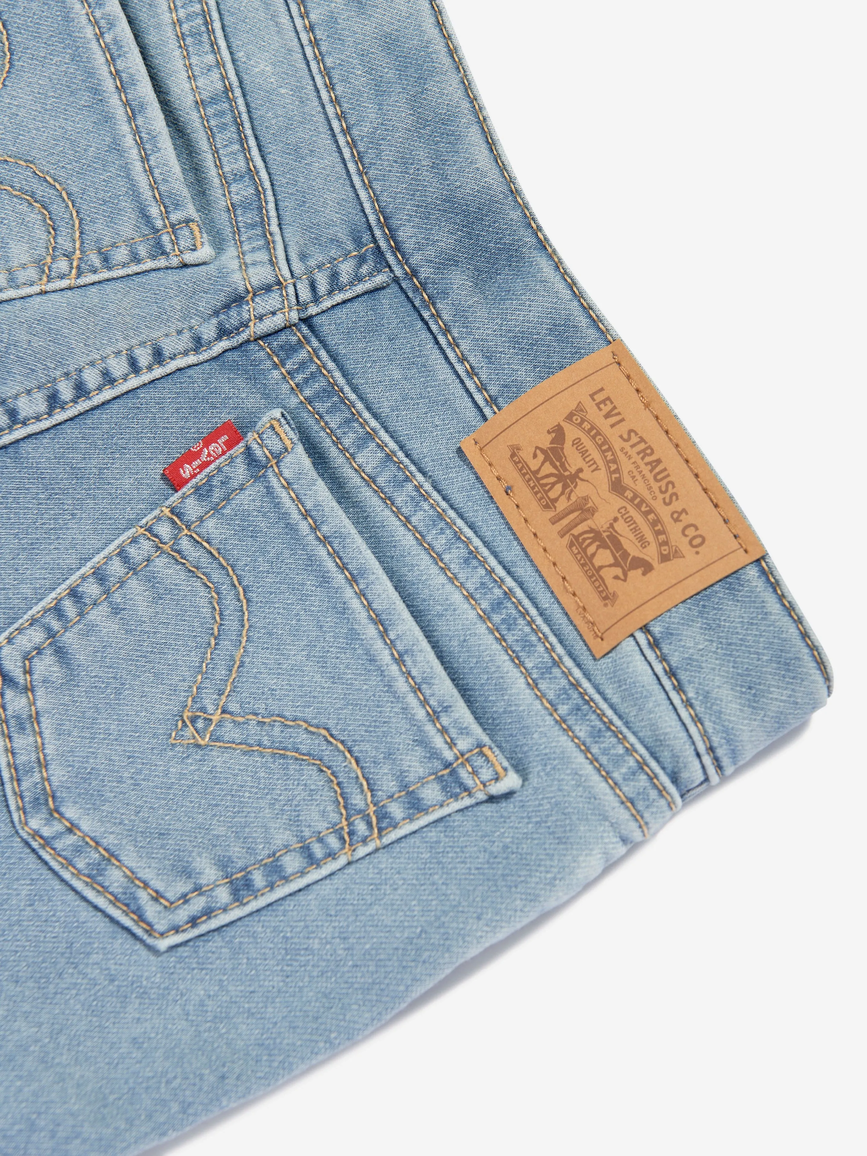 Levi's Wear Girls Roll Up Denim Shorts in Blue