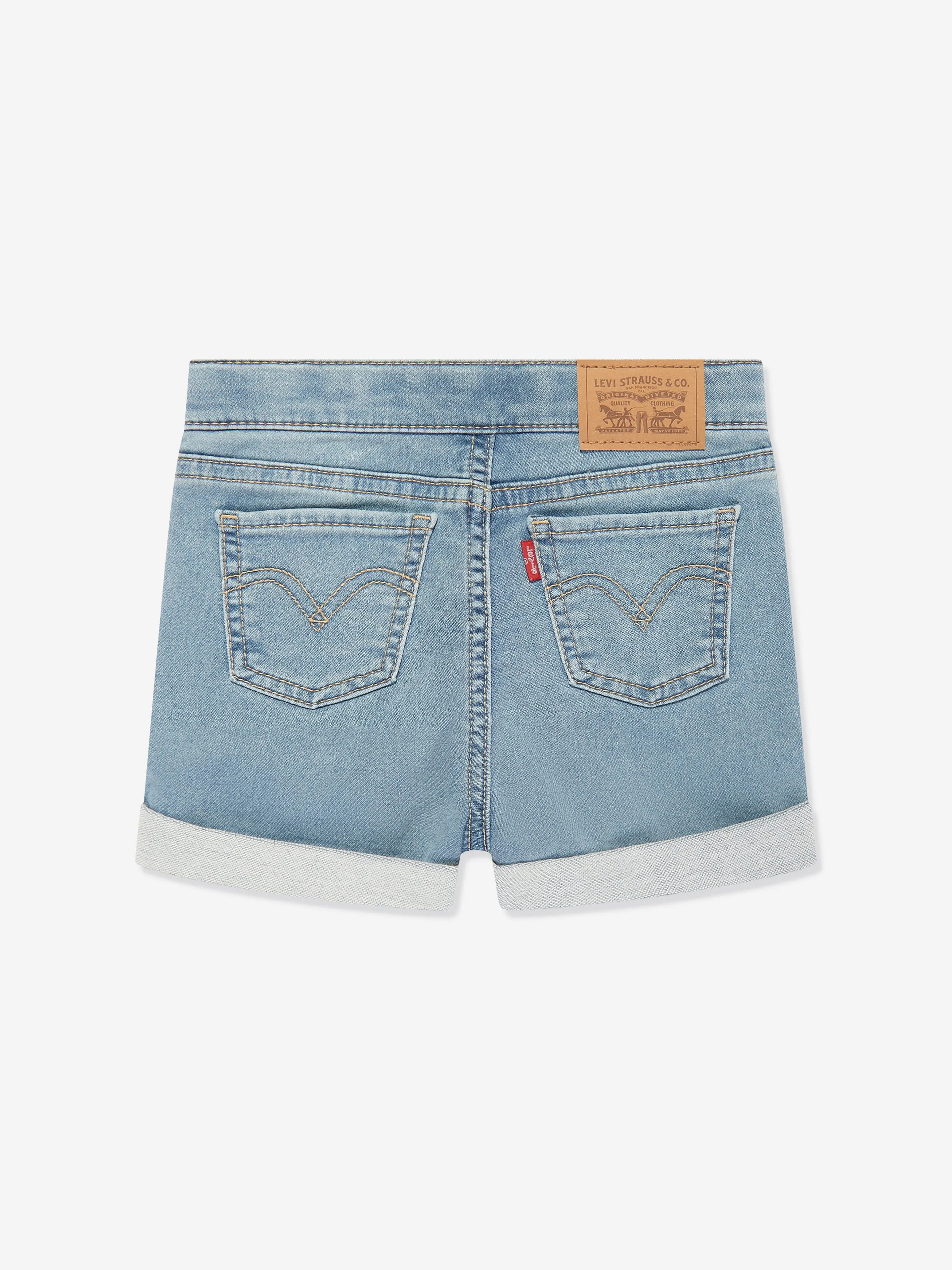 Levi's Wear Girls Roll Up Denim Shorts in Blue
